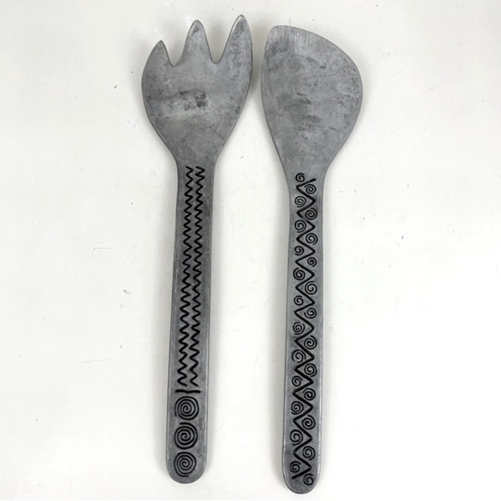 Wilton Armetale Reggae Pewter Serving Fork & Spoon